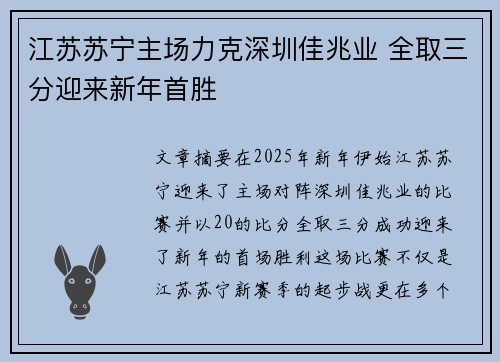 江苏苏宁主场力克深圳佳兆业 全取三分迎来新年首胜